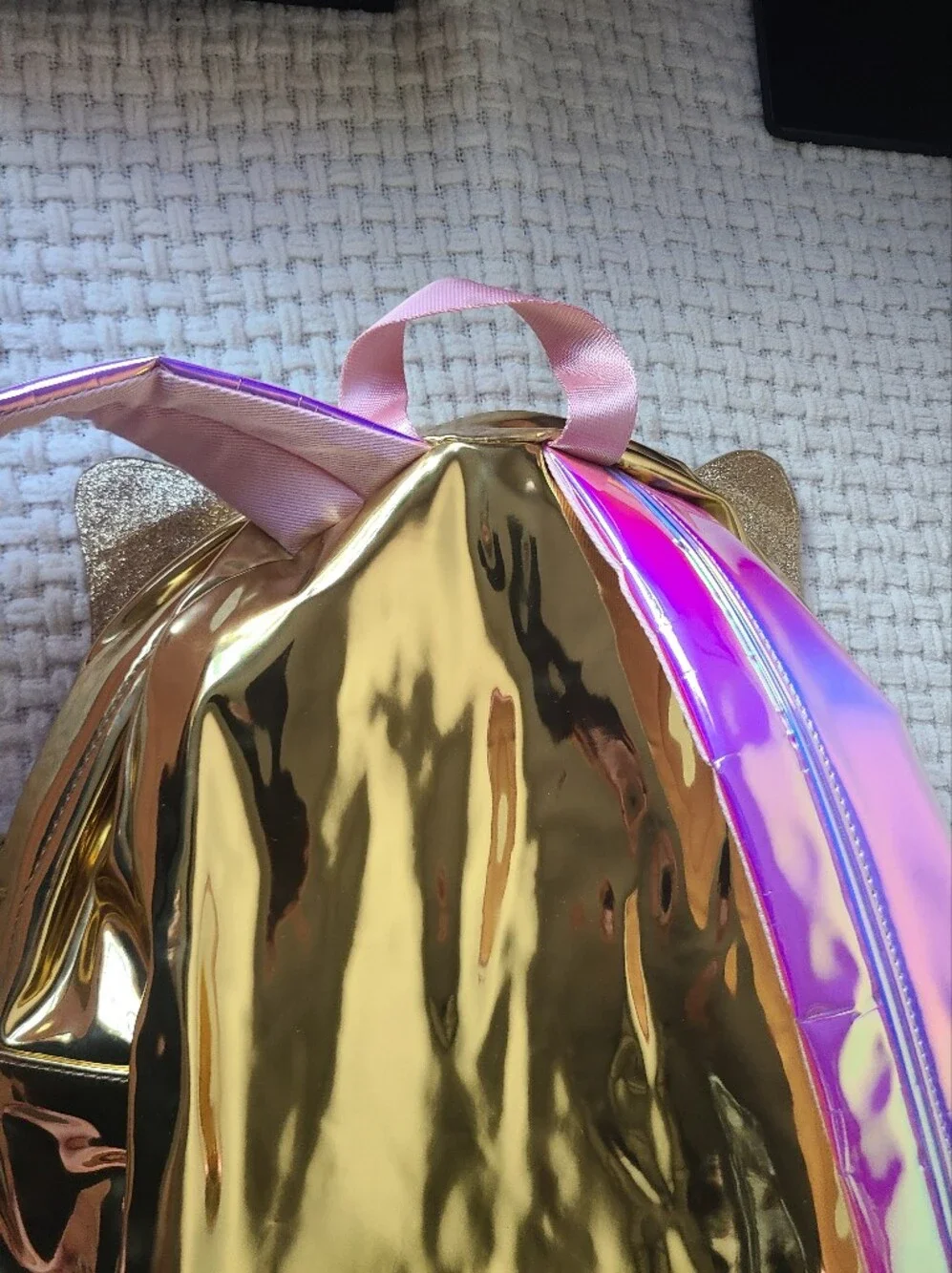 Crewcuts Gold Butterfly Accent Backpack - Gold, Purple, Pink